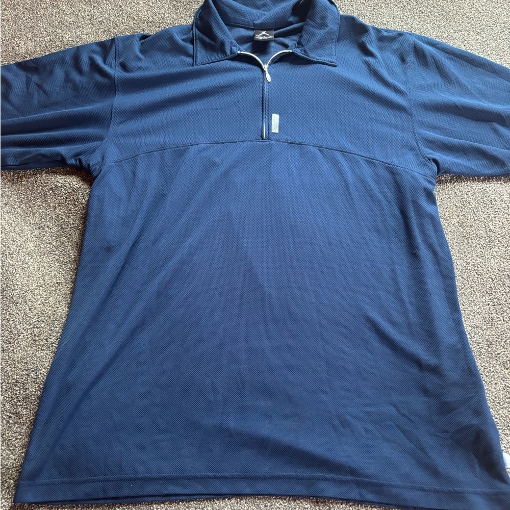 Vintage Y2K SZ XL  Jordan Men's Blue Half-Zip Shirt Casual